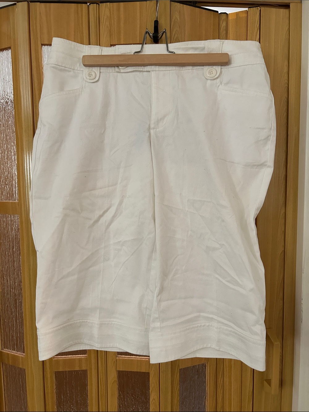 Venezia White Flat Front Men's Shorts